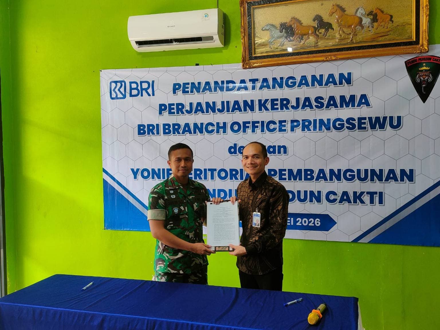 BRI dan Yonif 945 TP Resmi Jalin Kerjasama