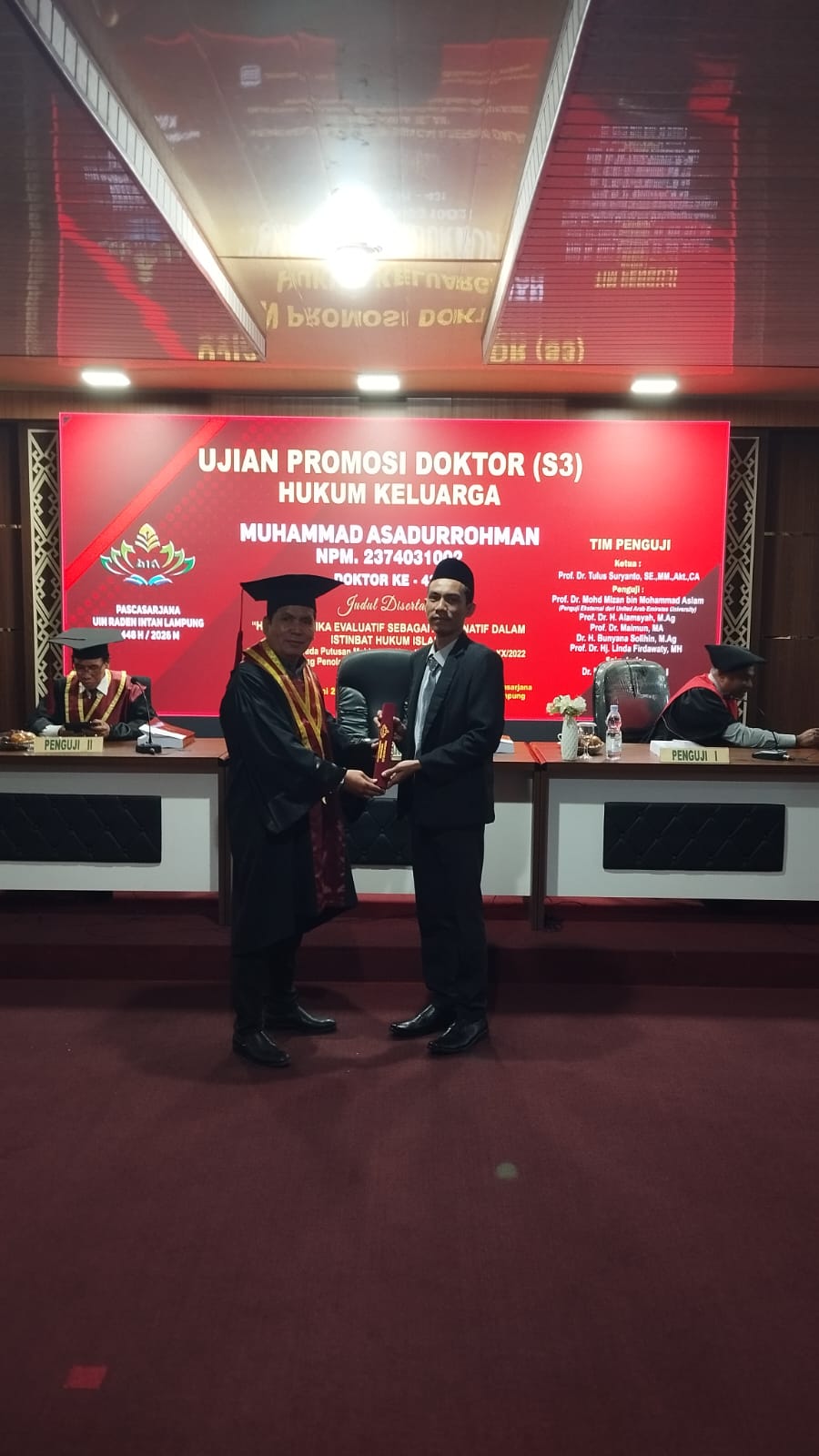 Guru PPTQ Assahil Raih Predikat Summa Cumlaude Pada Sidang Promosi Doktor di UIN Radin Intan Lampung