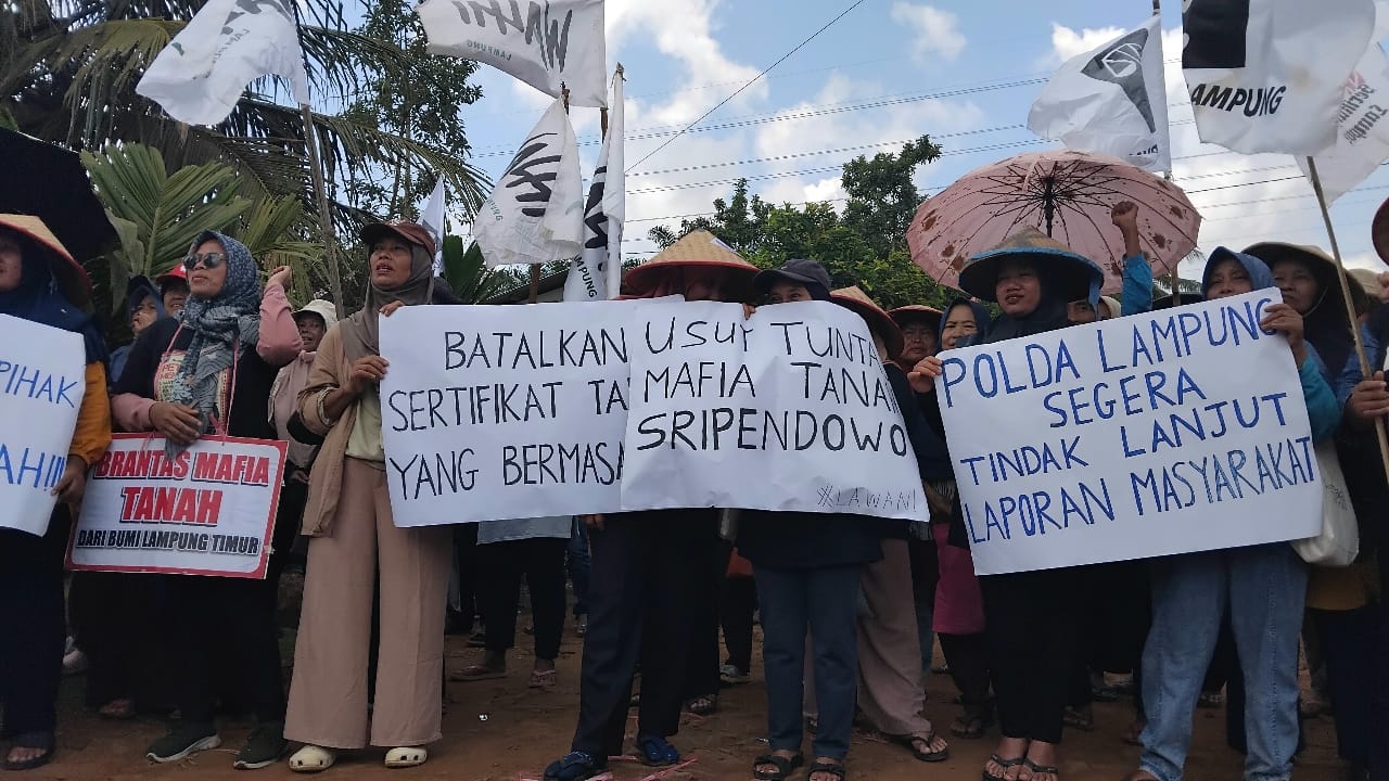 Ratusan Petani 8 Desa di Sribhawono Lamtim Desak Usut Dugaan Mafia Tanah 401 Hektare