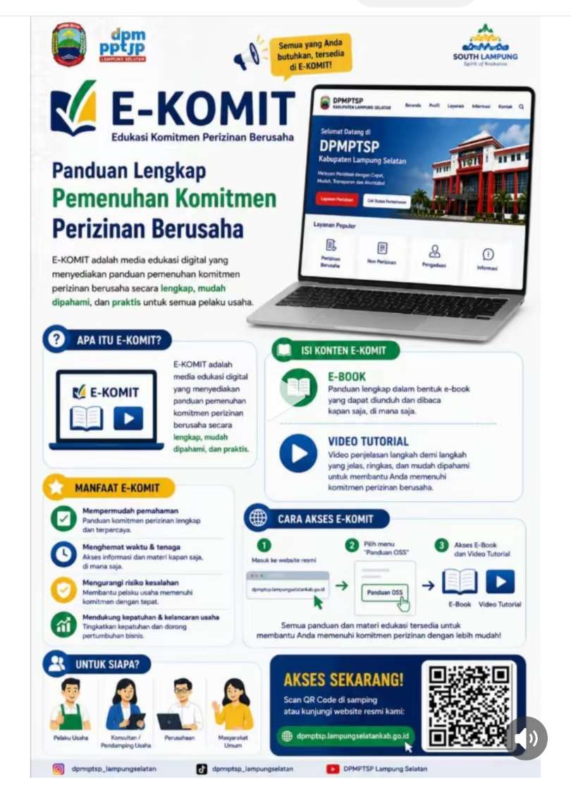 Pemkab Lamsel Luncurkan Panduan Digital Perizinan