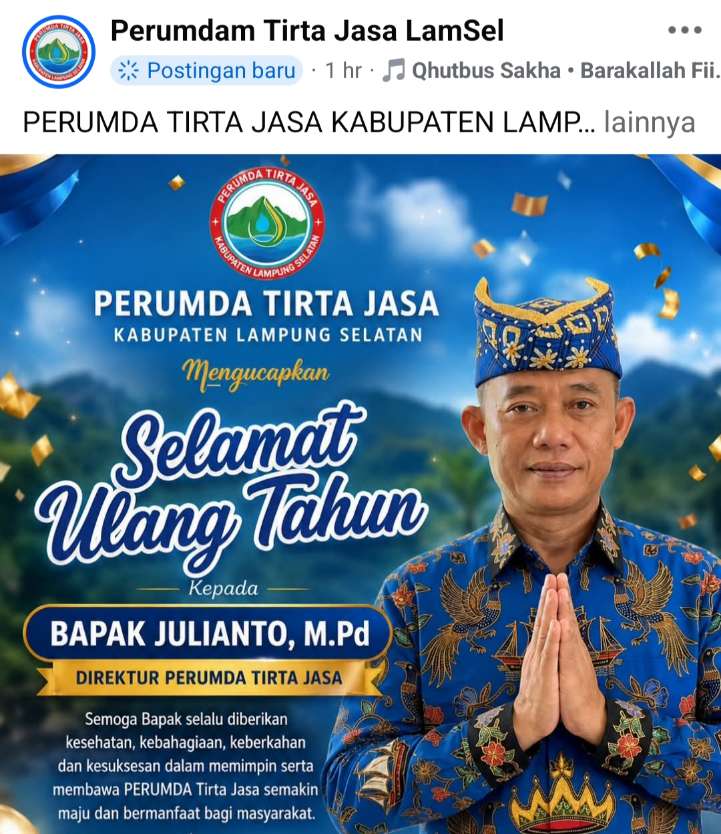 Nada Sumbang Untuk Perumdam Tirta Jasa, Habis Penghargaan Terbitlah Keluhan Warga