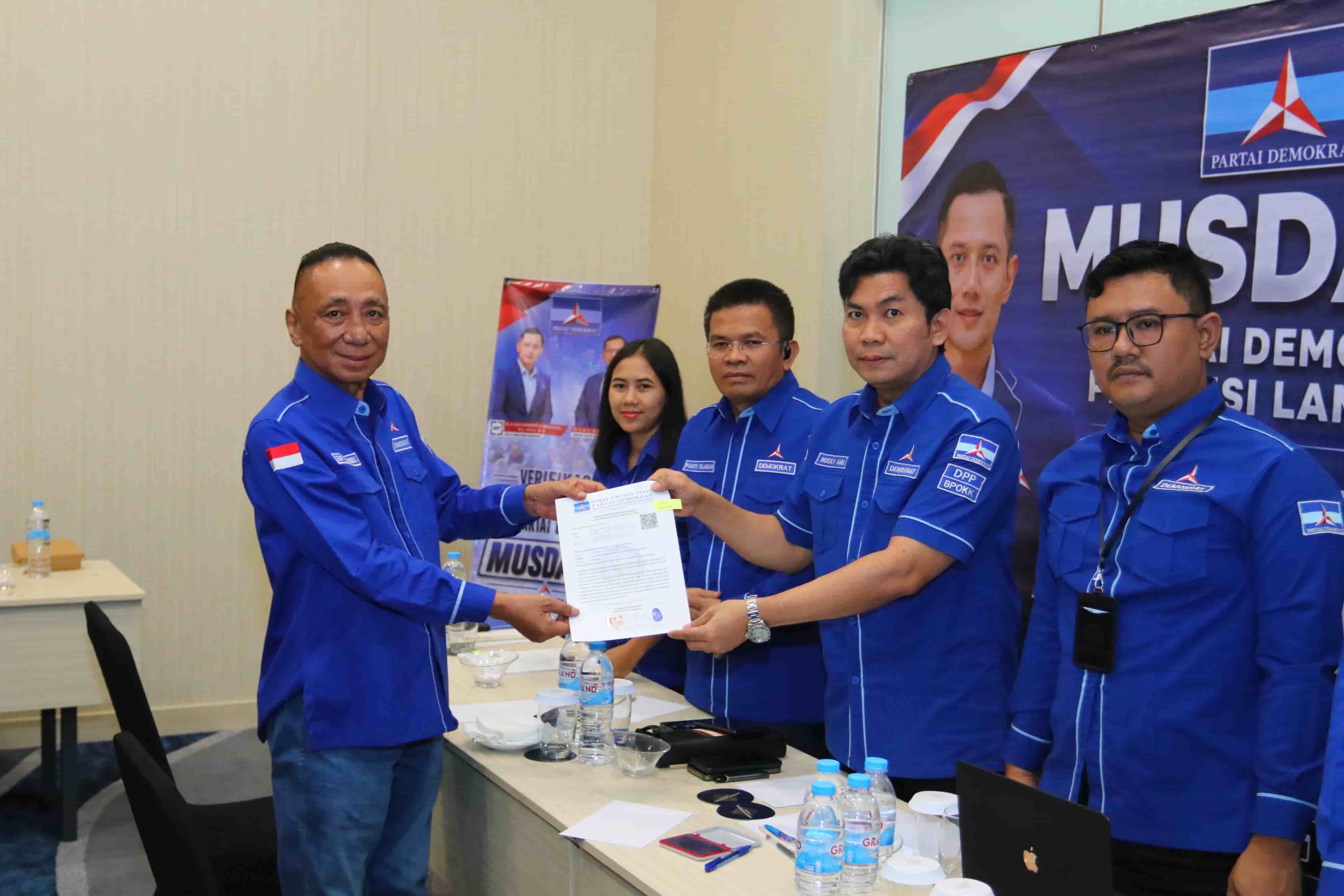 Panen Dukungan, Edy Irawan Arief Jadi Calon Tunggal Ketua Demokrat Lampung di Musda 2026