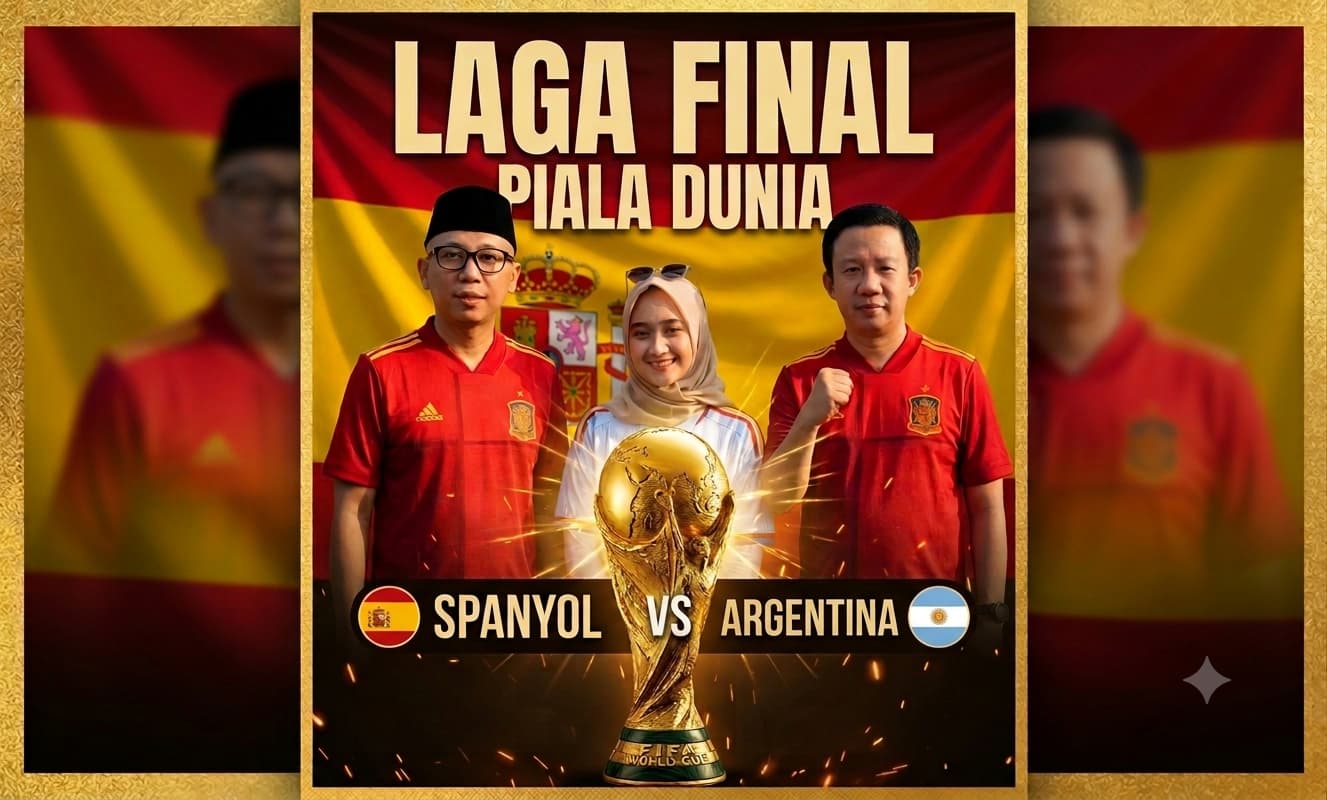Nobar Final Piala Dunia di Tugu Adipura, Gubernur Lampung hingga Sekdaprov Jagokan Spanyol