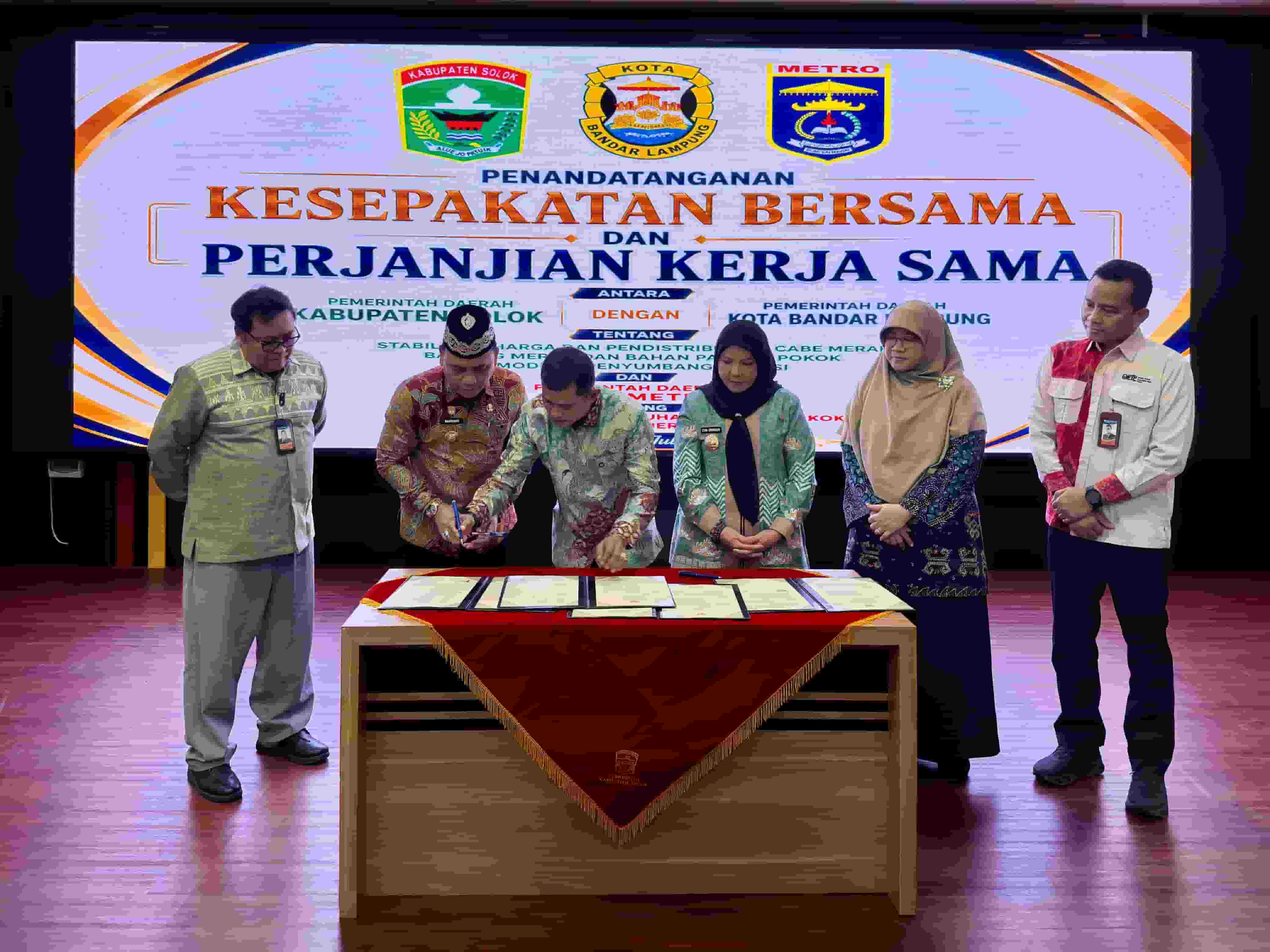 Perkuat Pasokan Pangan, Pemkot Bandar Lampung dan Metro Gandeng Kabupaten Solok