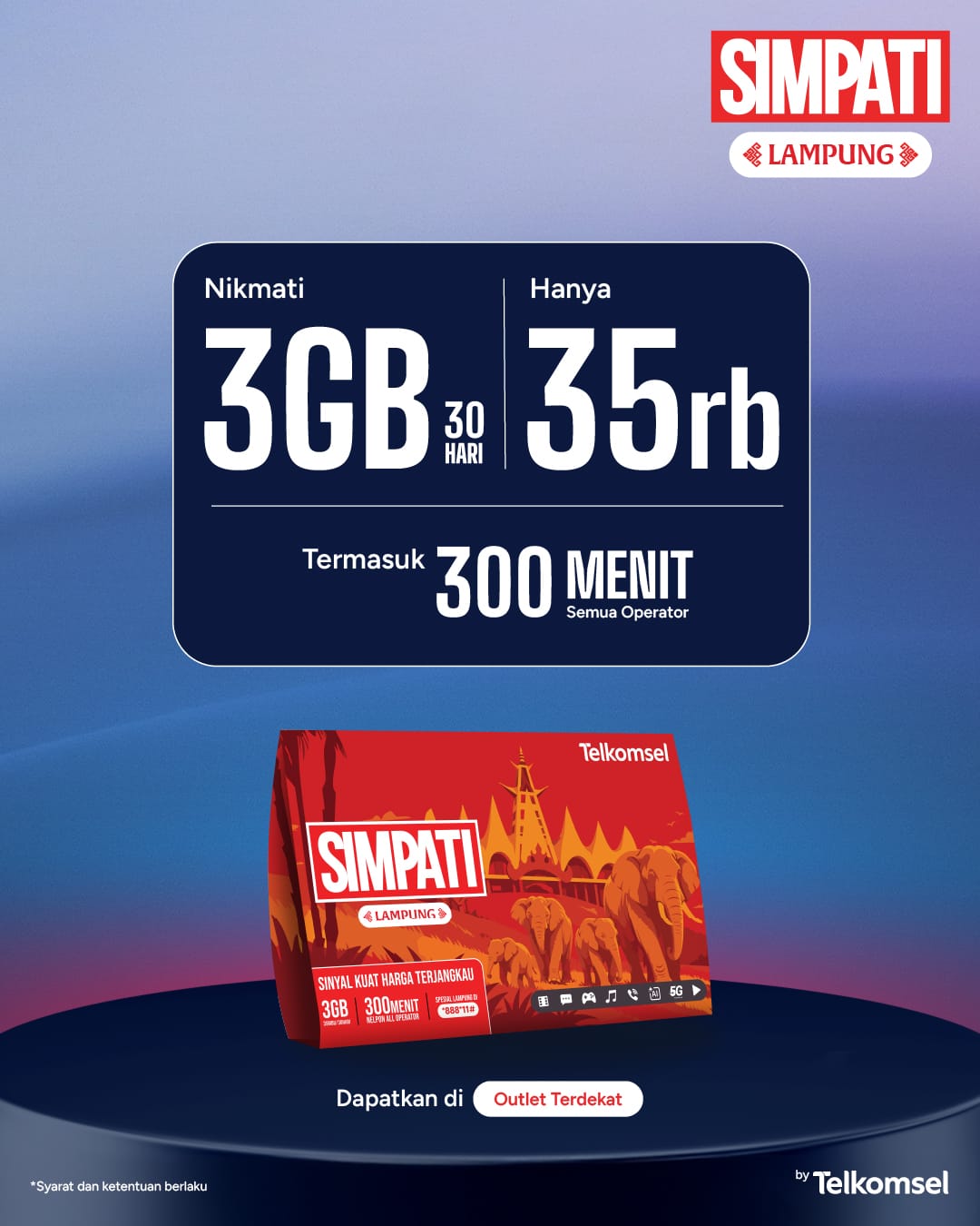 Telkomsel Hadirkan Kartu Perdana SIMPATI Edisi Spesial Lampung dengan Beragam Benefit Digital untuk Pelanggan Baru