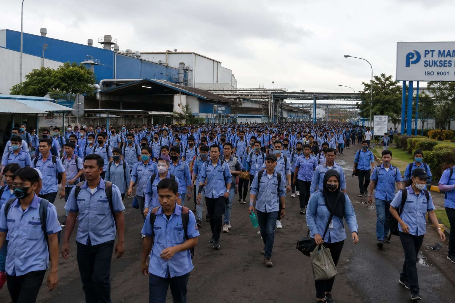 MASIH TINGGI: Meski angka perekonomian nasional tumbuh, namun PHK masih terus terjadi.