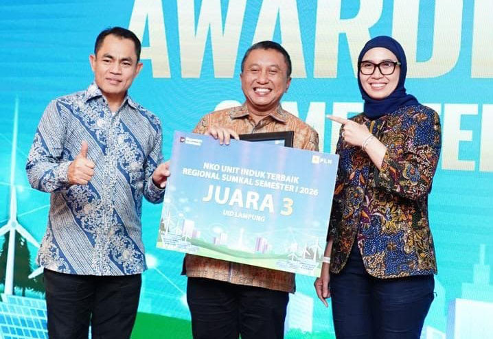 PLN UID Lampung Raih Juara 3 Kinerja Operasi Regional Sumkal Semester I 2026