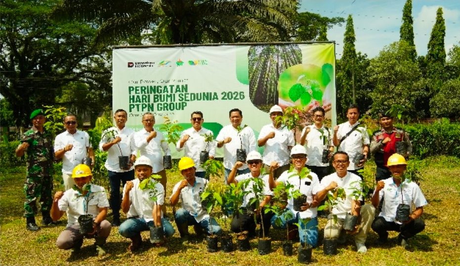 Peringati Hari Bumi, PTPN IV Regional 7 Tanam Pohon Serentak di Bekri