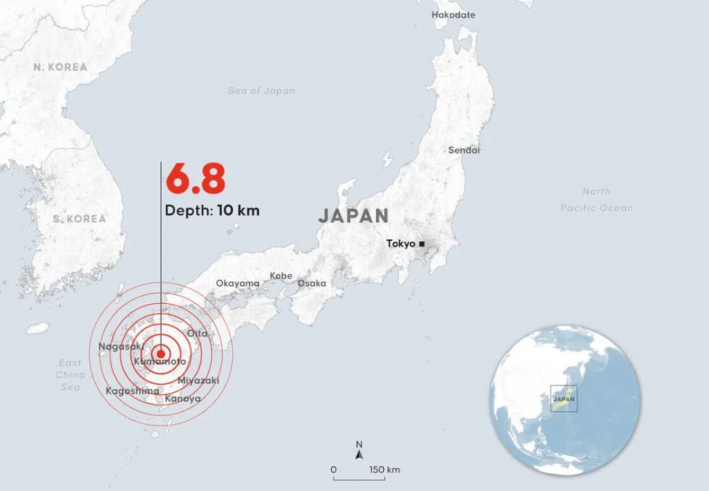 Gempa M 6,8 Guncang Jepang, Tsunami Dicabut, Puluhan Orang Terluka