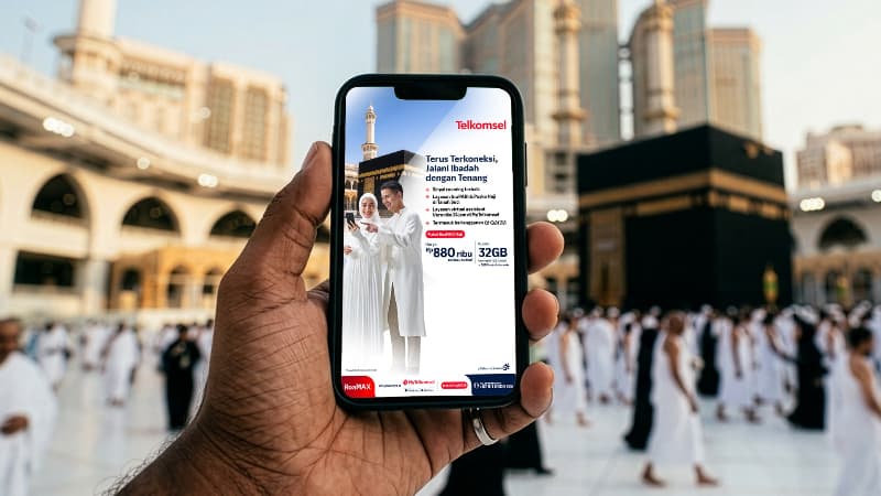 Layanin Jemaah Haji Sepenuh Hati, Telkomsel Hadirkan Paket RoaMax