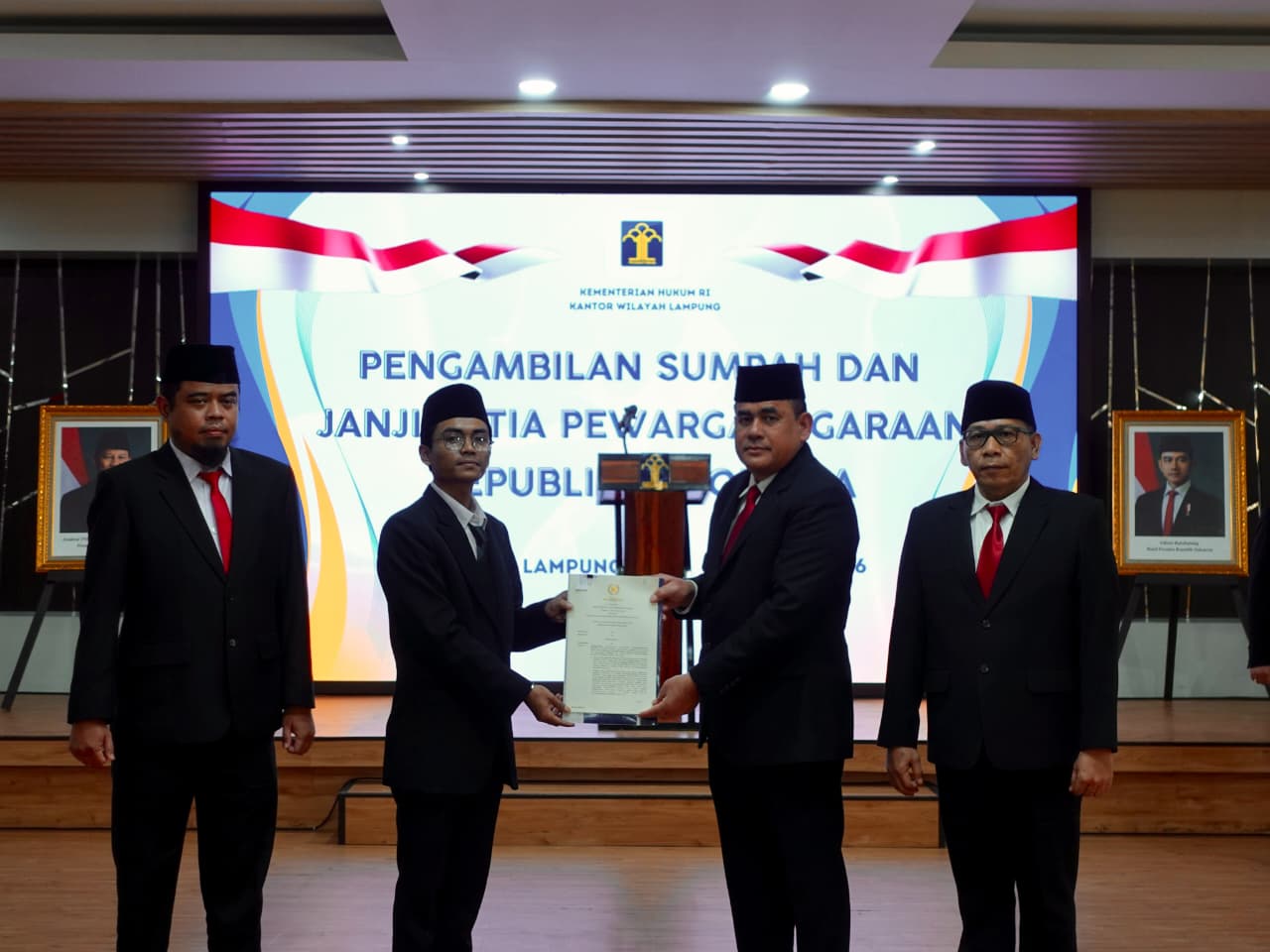 Mahasiswa Unila Resmi Jadi WNI, Kakanwil Kemenkum Lampung: Simbol Harapan Baru