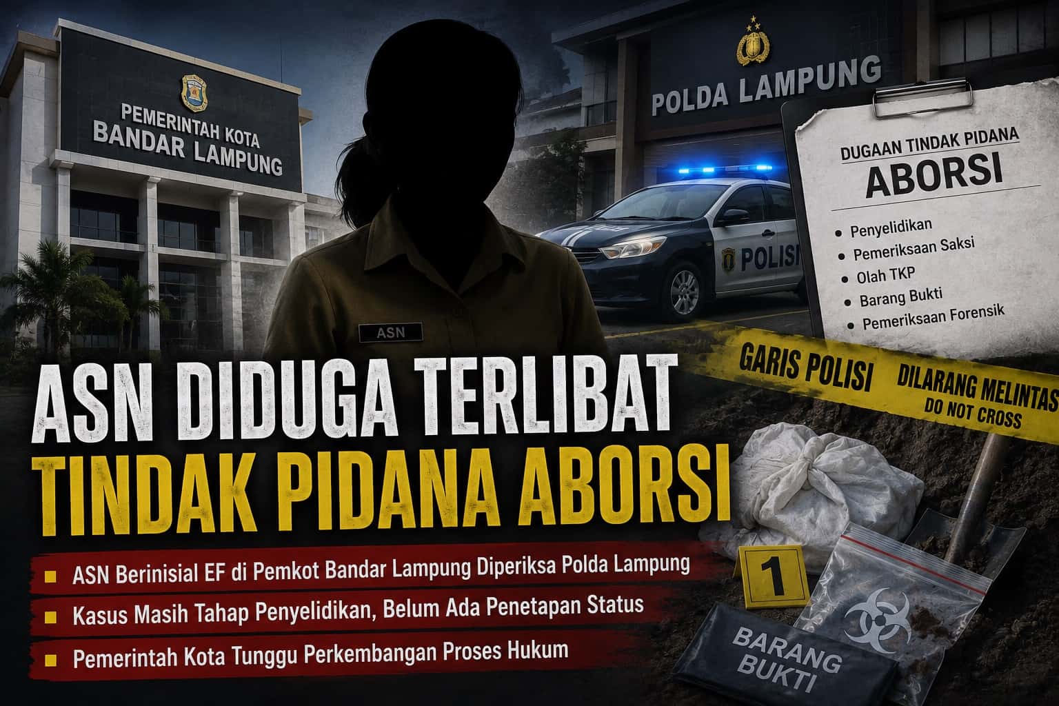 ASN Diduga Terlibat Tindak Pidana Aborsi