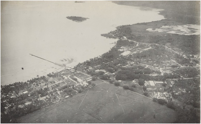 Pemandangan udara wilayah Teluk Betung 1928.